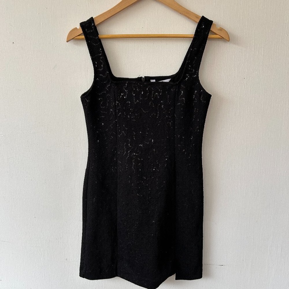 BBDakota by Steve Madden Mini Dress Womens 2 Black Sequins Whimsigoth Y2K Fairy